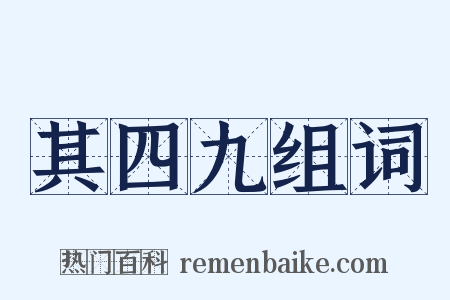 其四九组词是什么意思的图片